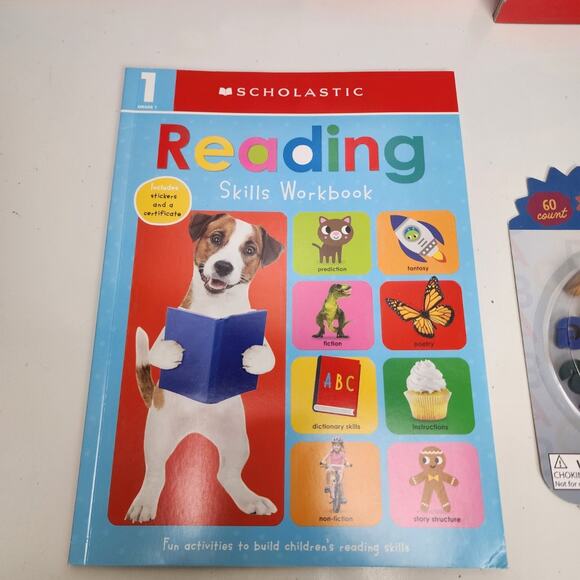 Scholastic Grade 1 Learning Pads Activity Reading Ready Book & 60 Letter Erasers - Picture 2 of 7